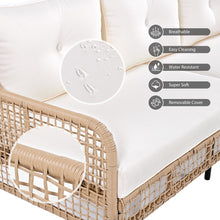 4-Piece Patio Furniture Set with Swivel Chairs