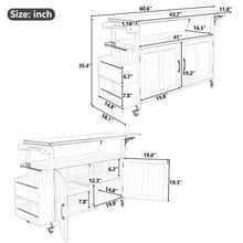 Foldable Outdoor Kitchen Island Patio Mobile Kitchen Cart