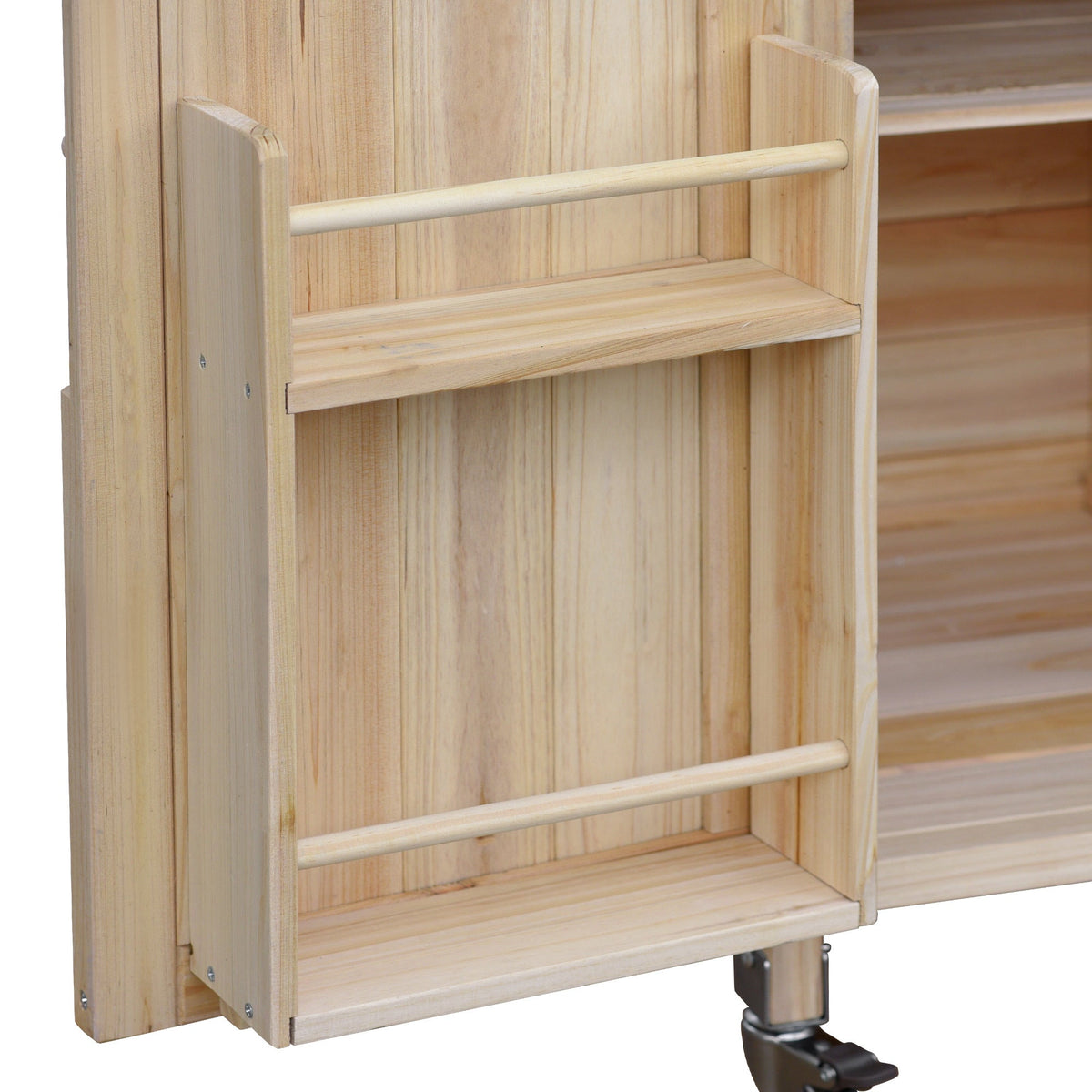 K&K Outdoor Kitchen Island, Rolling Bar Cart & Storage Cabinet