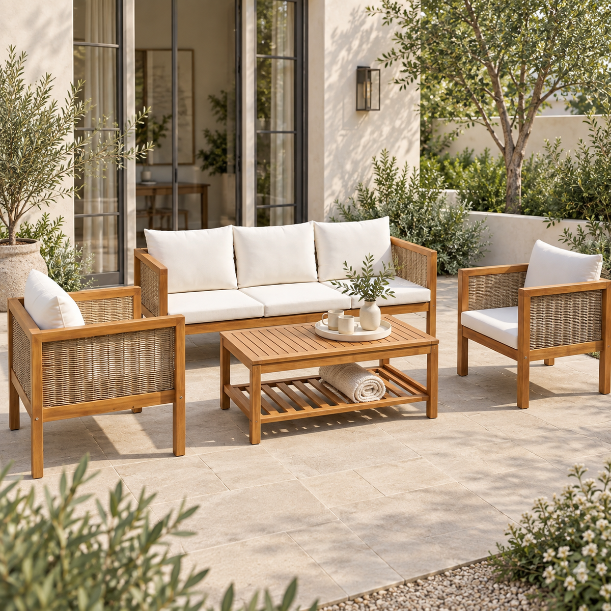 4-Piece Patio Sofa Set Outdoor Seating Group