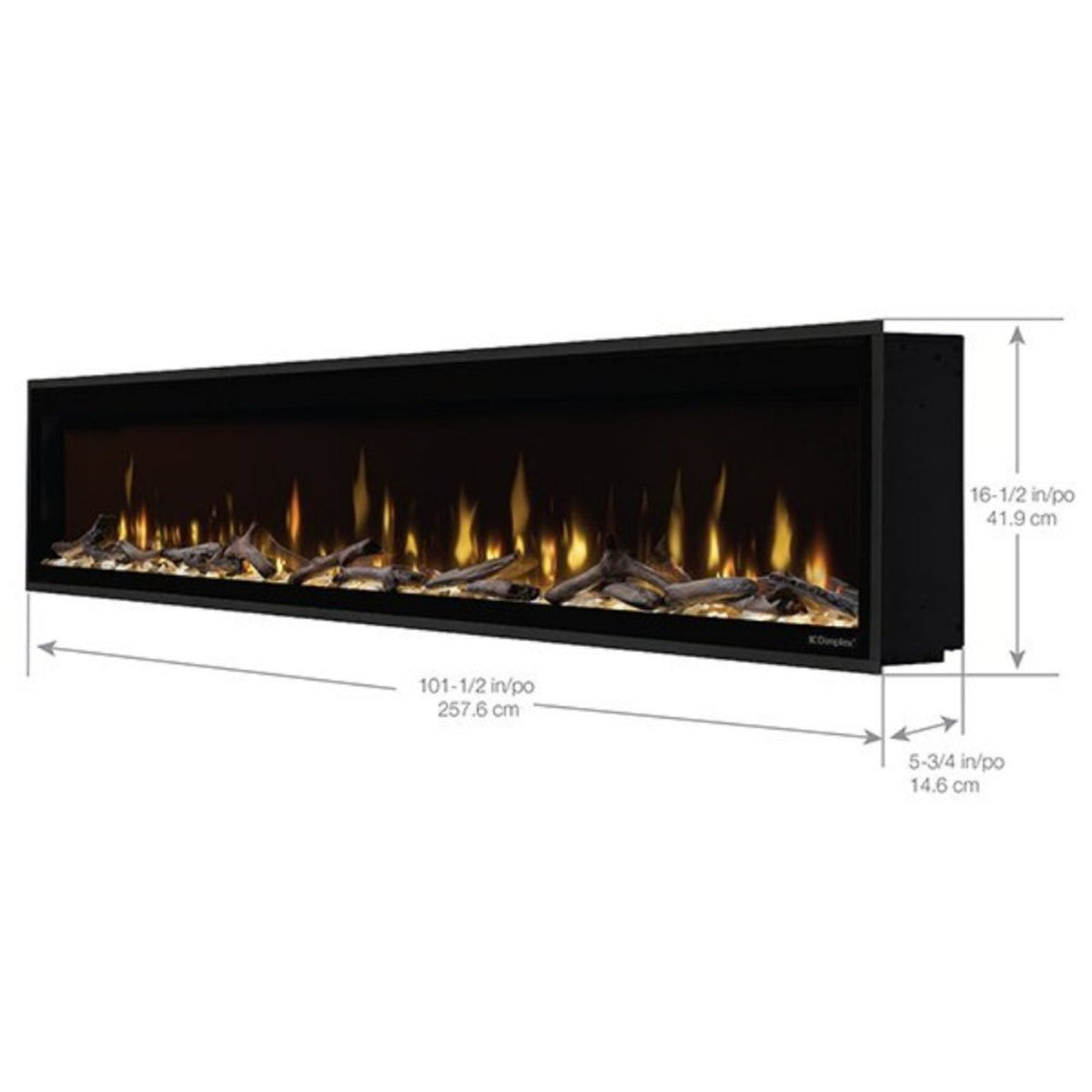 50-Inch Premium Built-In Linear Electric Fireplace with Trim Kit