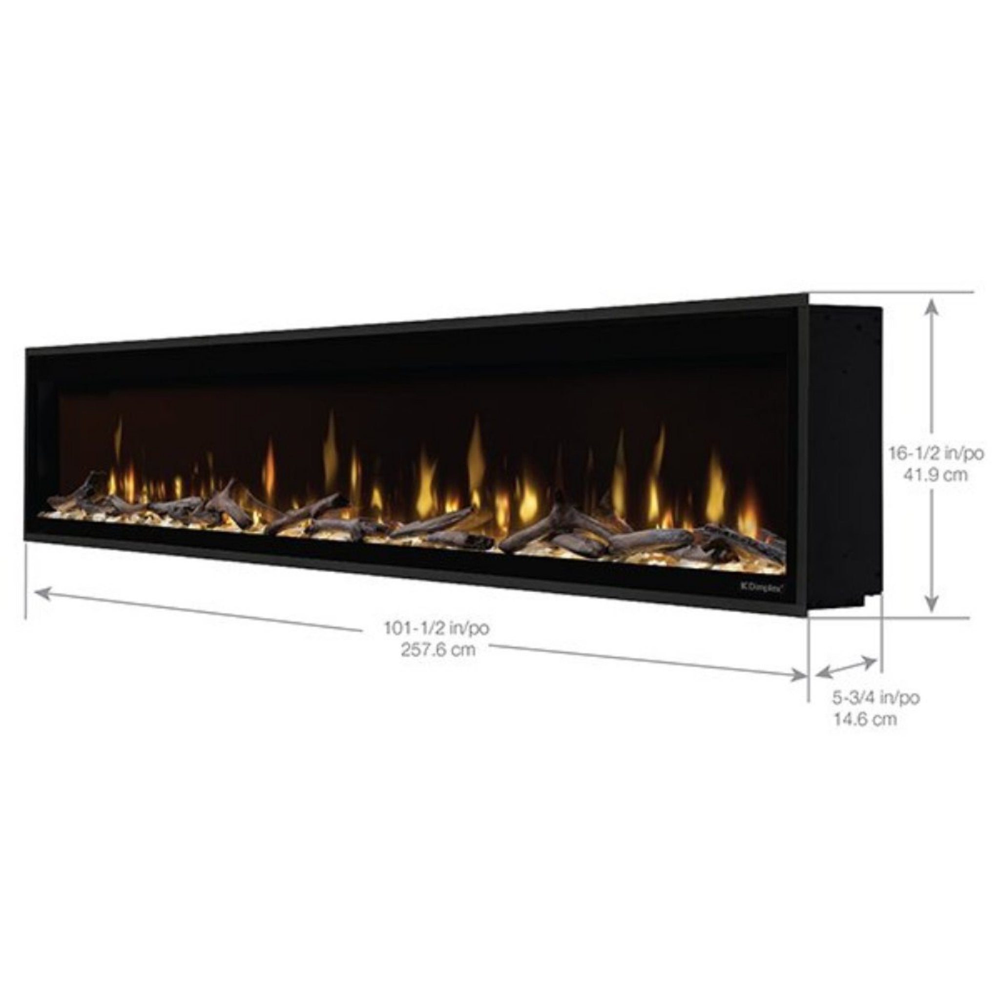 50-Inch Premium Built-In Linear Electric Fireplace with Trim Kit