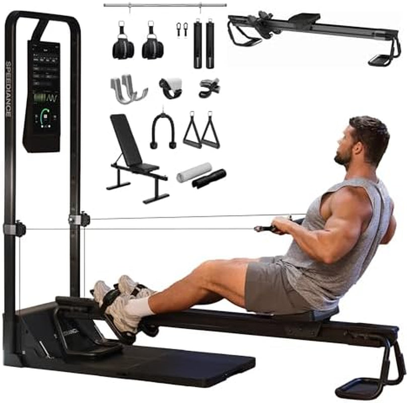Gym Monster 2 Family plus & Smart Powergrip Handles & Weight Lifting Belt & Gym Accessories Organizer & Skiing Handles 2 Bundle