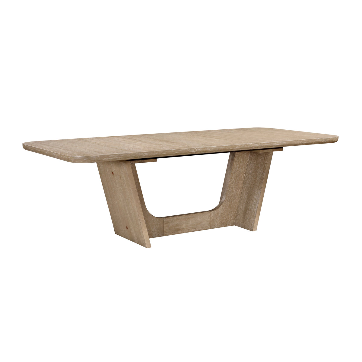 7-Piece Natural Wood Dining Set with Extendable Table