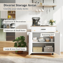 Kitchen Island Cart Rolling Kitchen Storage Island with Drawer