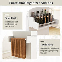 Kitchen Island Cart Rolling Kitchen Storage Island with Drawer