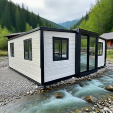 Custom Expandable Prefabricated Modular Houses Double Wing Folding Box Activity Room with Bedroom Living Room Kitchen Bathroom