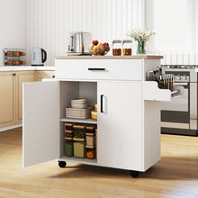 Kitchen Island Cart Rolling Kitchen Storage Island with Drawer