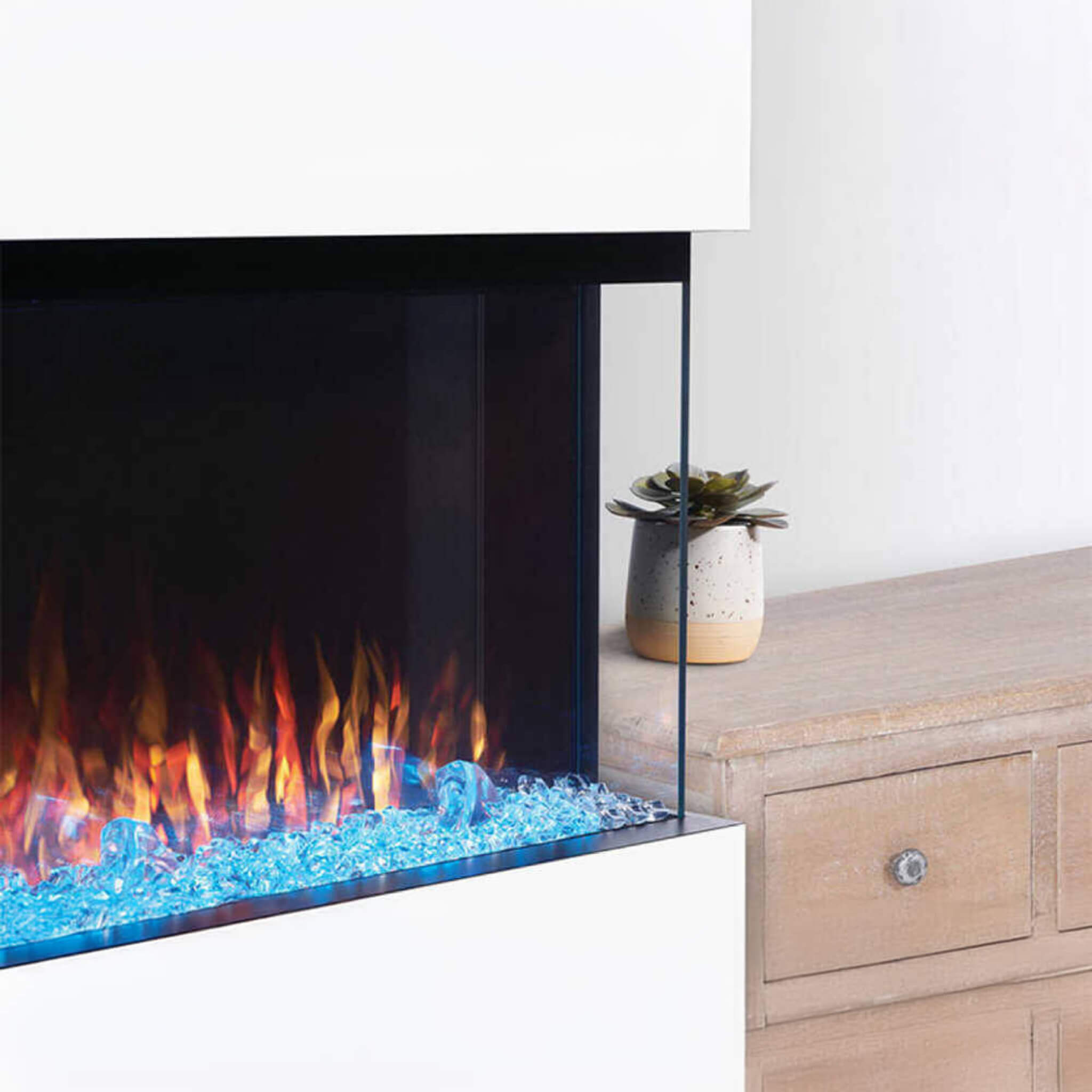 Trivista 3-Sided Built-In Electric Fireplace