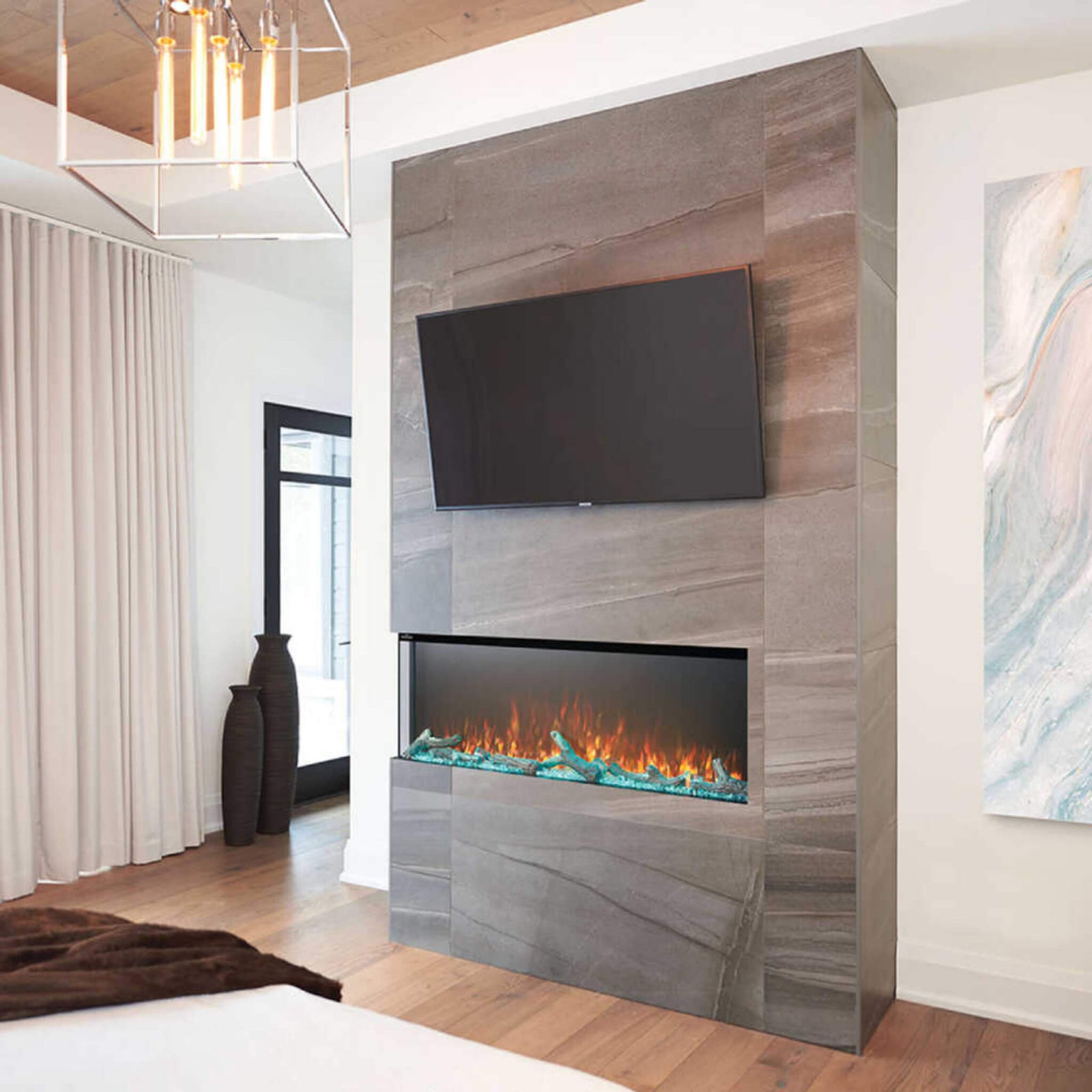 Trivista 3-Sided Built-In Electric Fireplace