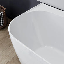 59 Inch Acrylic Back to Wall Tub with Faucet and Shower Head Model SU59-MB
