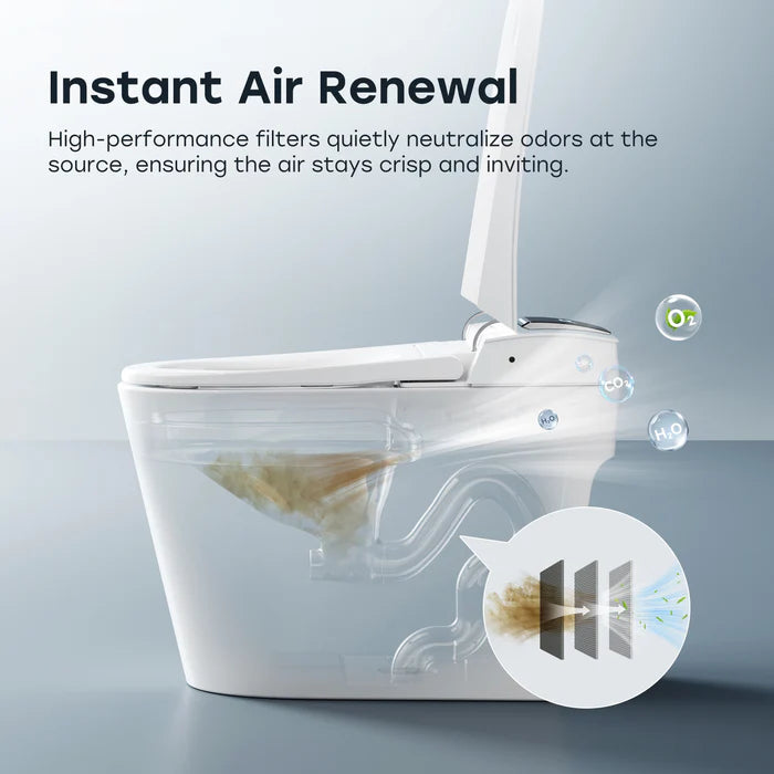HOROW T39 Smart Toilet with Built-In Tank & Pump, ADA Dual Flush