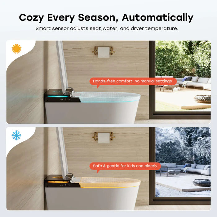 HOROW X70 Smart Toilet with Built-In Tank and Pump – Powerful Flush, Modern Comfort